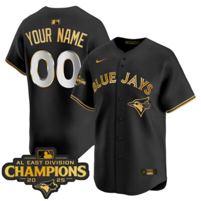 Toronto Blue Jays 2025 AL East Division Champions Vapor Premier Limited Custom Jersey - Black Gold
