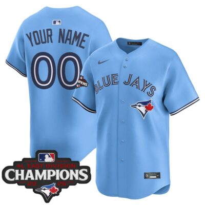 Toronto Blue Jays 2025 AL East Division Champions Vapor Premier Limited Custom Jersey - Powder Blue