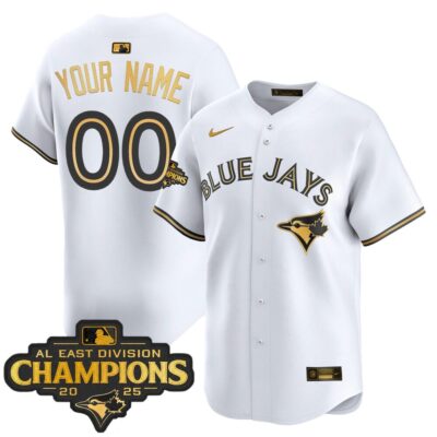 Toronto Blue Jays 2025 AL East Division Champions Vapor Premier Limited Custom Jersey - White Gold