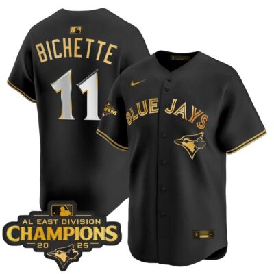 Toronto Blue Jays 2025 AL East Division Champions Vapor Premier Limited Jersey - Black Gold Bo Bichette