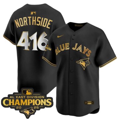 Toronto Blue Jays 2025 AL East Division Champions Vapor Premier Limited Jersey - Black Gold NorthSide 416