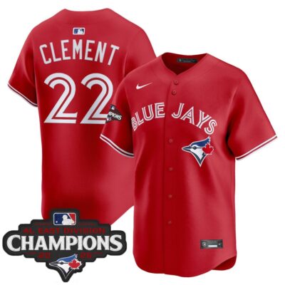 Toronto Blue Jays 2025 AL East Division Champions Vapor Premier Limited Jersey - Red Ernie Clement