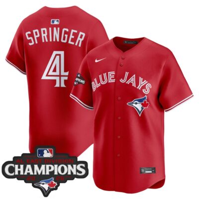 Toronto Blue Jays 2025 AL East Division Champions Vapor Premier Limited Jersey - Red George Springer