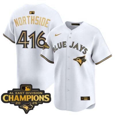 Toronto Blue Jays 2025 AL East Division Champions Vapor Premier Limited Jersey - White Gold NorthSide 416