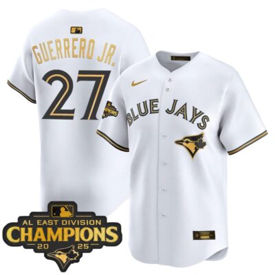 Toronto Blue Jays 2025 AL East Division Champions Vapor Premier Limited Jersey - White Gold Vladimir Guerrero Jr.