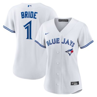 Toronto Blue Jays Women's #1 Bride Home Replica Jersey - White