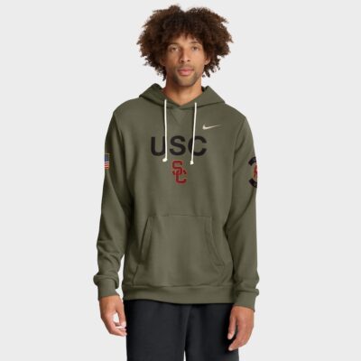 USC Trojans 2025 Military Appreciation Dri-FIT Hoodie - Olive