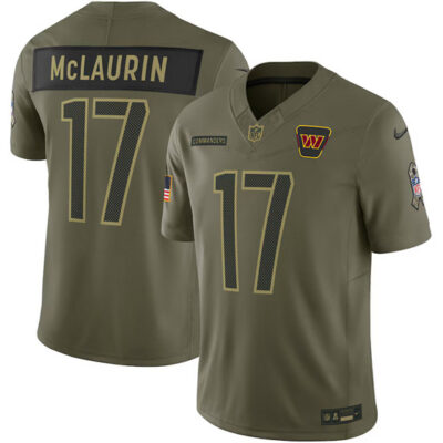 Washington Commanders #17 Terry McLaurin Olive 2025 Salute to Service Limited Football Stitched Jersey