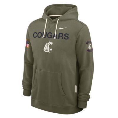 Alternative view of Washington State Cougars 2025 Military Appreciation Dri-FIT Hoodie - Olive
