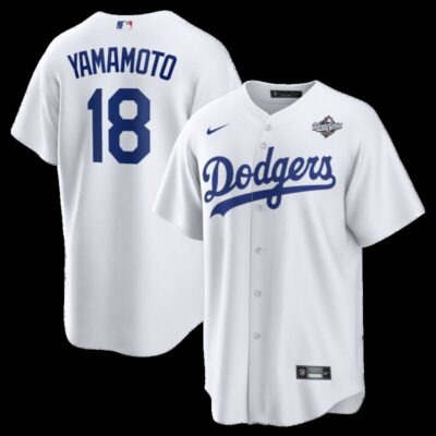 Yoshinobu Yamamoto Los Angeles Dodgers 2025 World Series Home Replica Player Jersey - White