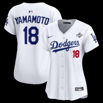Yoshinobu Yamamoto Los Angeles Dodgers Women's 2025 World Series Home Limited Jersey - White