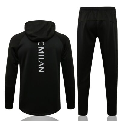 Alternative view of 2021-2022 AC Milan Hoodie Jacket + Pants Training Suit Black