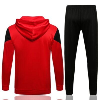 Alternative view of 2021-2022 AC Milan Hoodie Jacket + Pants Training Suit Red
