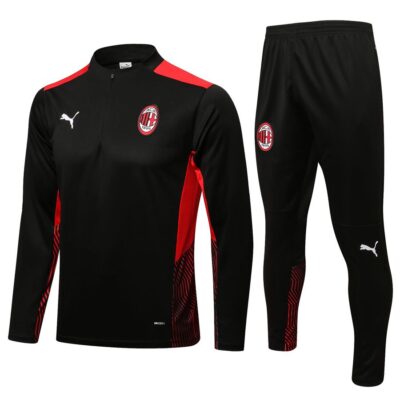 2021-2022 AC Milan Training Suit Black