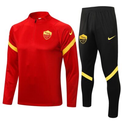 2021-2022 AS Roma Training Suit Red