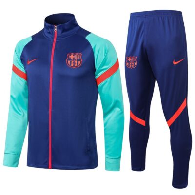 2021-2022 Barcelona Jacket + Pants Training Suit Green