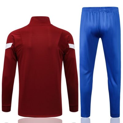 Alternative view of 2021-2022 Barcelona Jacket + Pants Training Suit Red