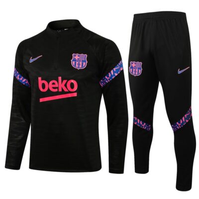 2021-2022 Barcelona Training Suit Black