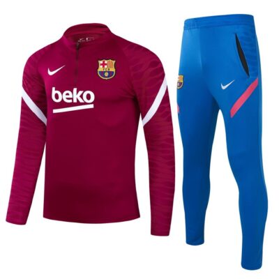 2021-2022 Barcelona Training Suit Red