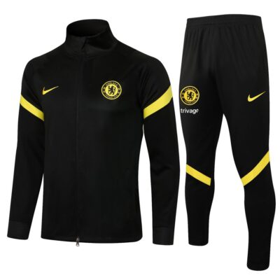 2021-2022 Chelsea Jacket + Pants Training Suit Black