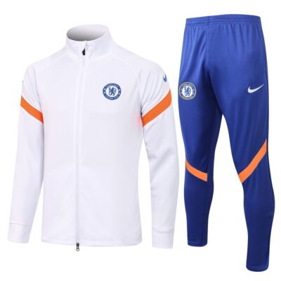 2021-2022 Chelsea Jacket + Pants Training Suit White