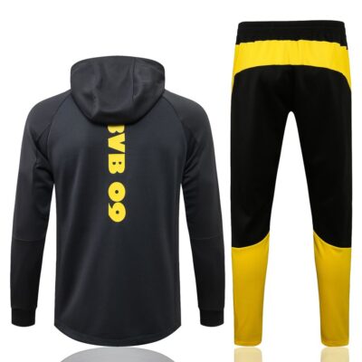 Alternative view of 2021-2022 Dortmund Hoodie Jacket + Pants Training Suit Grey