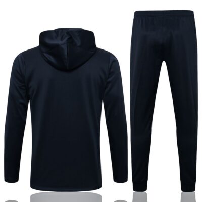 Alternative view of 2021-2022 England Hoodie Jacket + Pants Training Suit Blue