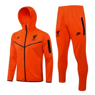 2021-2022 Liverpool Hoodie Jacket + Pants Training Suit Orange