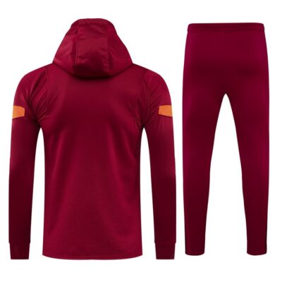 Alternative view of 2021-2022 Liverpool Hoodie Jacket + Pants Training Suit Red