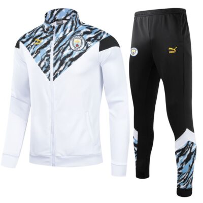 2021-2022 Manchester City Jacket + Pants Training Suit White