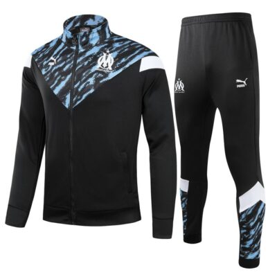 2021-2022 Olympique Marseille Jacket + Pants Training Suit Black