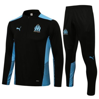 2021-2022 Olympique Marseille Training Suit Black
