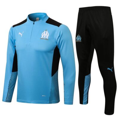 2021-2022 Olympique Marseille Training Suit Light Blue