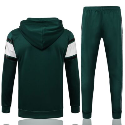 Alternative view of 2021-2022 PSG Hoodie Jacket + Pants Training Suit Green