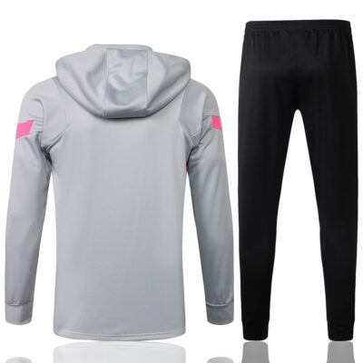 Alternative view of 2021-2022 PSG Hoodie Jacket + Pants Training Suit Grey