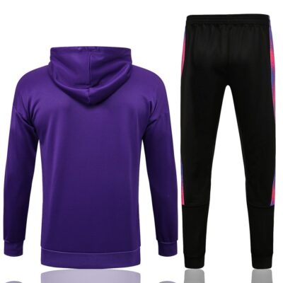 Alternative view of 2021-2022 PSG Hoodie Jacket + Pants Training Suit Purple