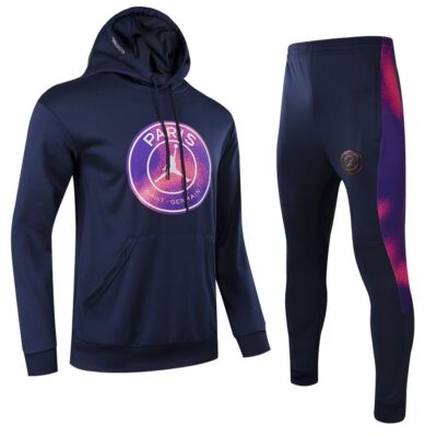 2021-2022 PSG Hoodie Training Suit Blue