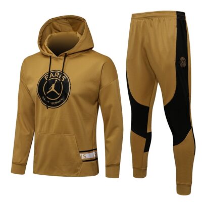 2021-2022 PSG Hoodie Training Suit Golden