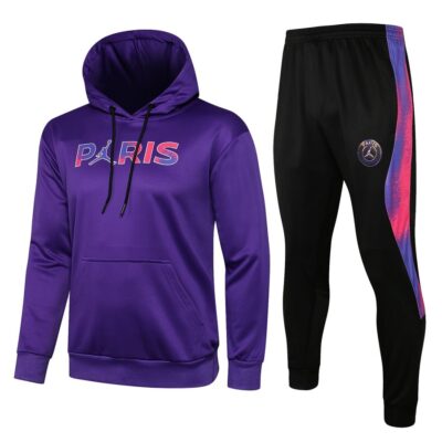 2021-2022 PSG Hoodie Training Suit Purple