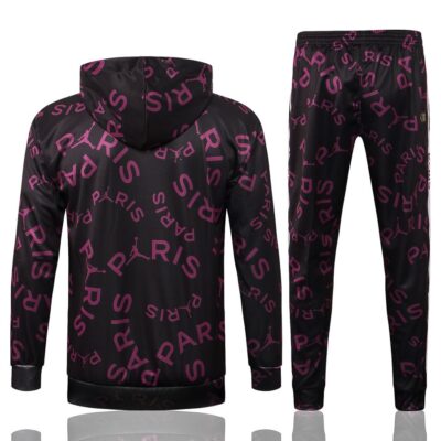 Alternative view of 2021-2022 PSG Hoodie Training Suit Purple Ads