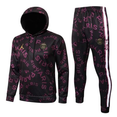 2021-2022 PSG Hoodie Training Suit Purple Ads