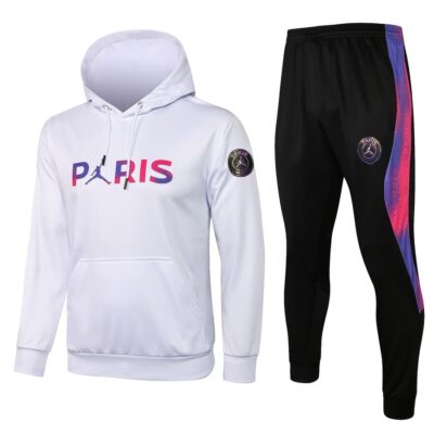 2021-2022 PSG Hoodie Training Suit White