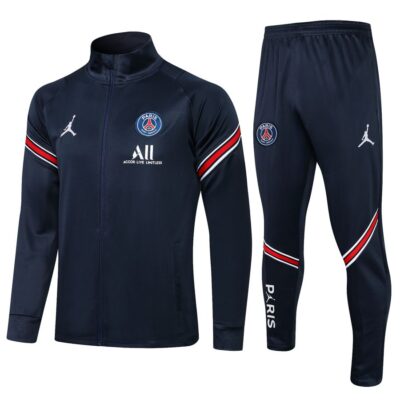 2021-2022 PSG Jacket + Pants Training Suit Blue