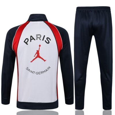 Alternative view of 2021-2022 PSG Jacket + Pants Training Suit High Collar White