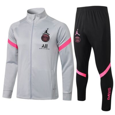 2021-2022 PSG Jacket + Pants Training Suit Light Grey