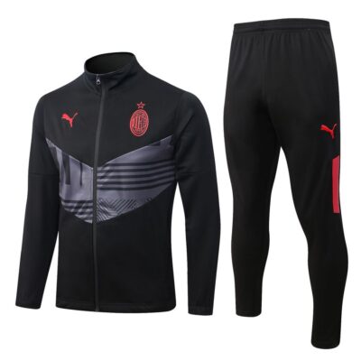2022-2023 AC Milan Jacket + Pants Training Suit Black