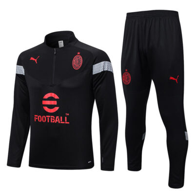 2022-2023 AC Milan Training Suit Black