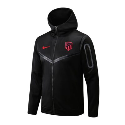 2022-2023 Atletico Madrid Hoodie Jacket + Pants Training Suit Black