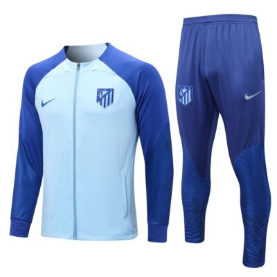 2022-2023 Atletico Madrid Jacket + Pants Training Suit Light Blue