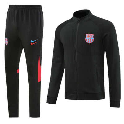 2022-2023 Barcelona Jacket + Pants Training Suit Black